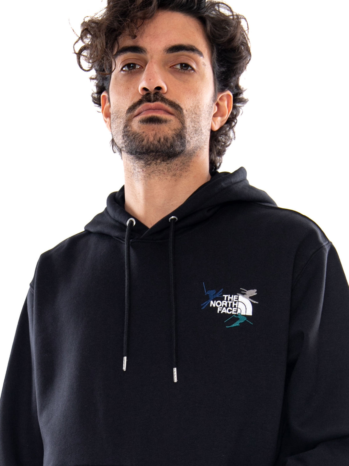 U OFF PISTE EMBRO RLX HOODIE-GRAPHIC TNF BLACK - Felpa con Cappuccio Uomo Nera NF0A8JPN JK31 THE NORTH FACE 