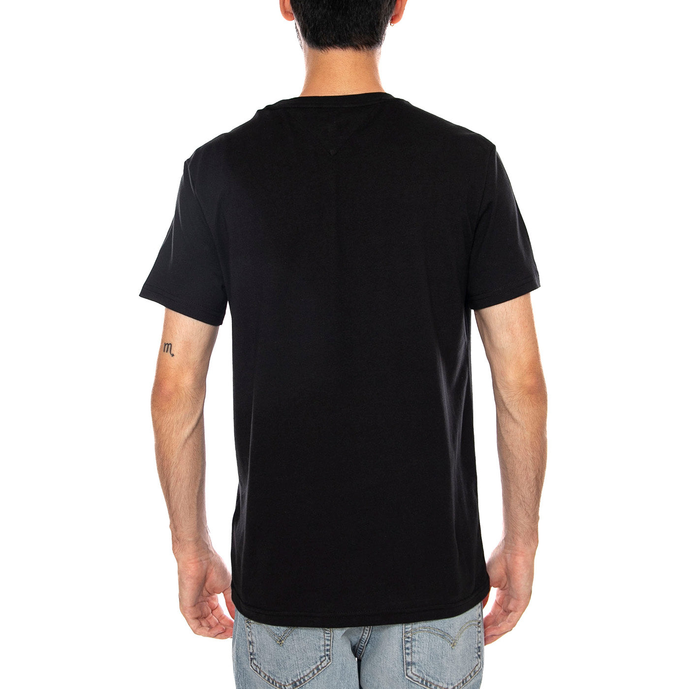 TJM SLIM SIGN CHEST SS TEE EXT BLACK - Maglietta Girocollo Uomo Nera DM0DM22538 BDS TOMMY HILFIGER 