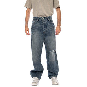 THEO BAGGY CBF CJ2031 DENIM DARK - Pantaloni Denim Jeans Uomo Blu DM0DM23647 1BK TOMMY HILFIGER 