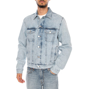 RYAN JACKET RWB CJ6013 DENIM LIGHT - Giacca Denim Jeans Uomo Blu DM0DM23657 1AB TOMMY HILFIGER 