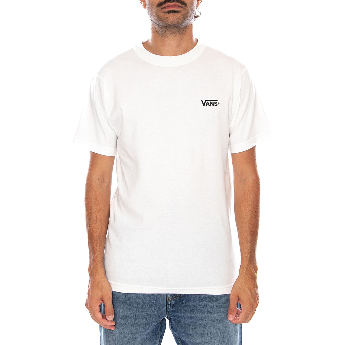 NEW LEFT CHEST SS TEE WHITE / BLACK - Maglietta Girocollo Uomo Bianca VN000TBX YB21 VANS 