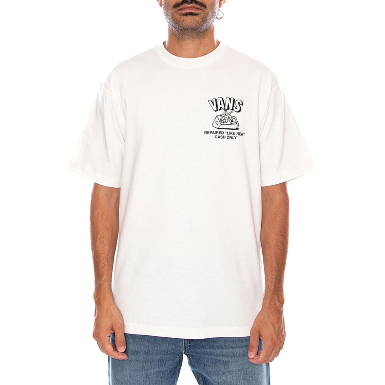 REFURBED SS TEE MARSHMALLOW - Maglietta Girocollo Uomo Bianca VN000X26 FS81 VANS 