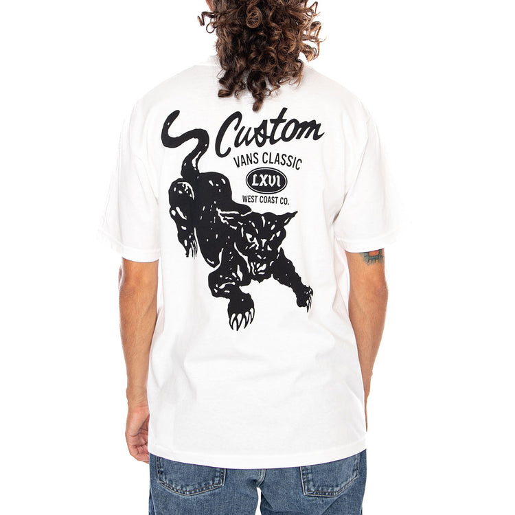 CUSTOM CAT SS TEE WHITE - Maglietta Girocollo Uomo Bianca VN000X2S WHT1 VANS 