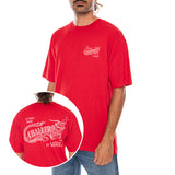 CABALLERO SS TEE RACING RED - T-shirt Col Ras-du-Cou Homme Rouge VANS