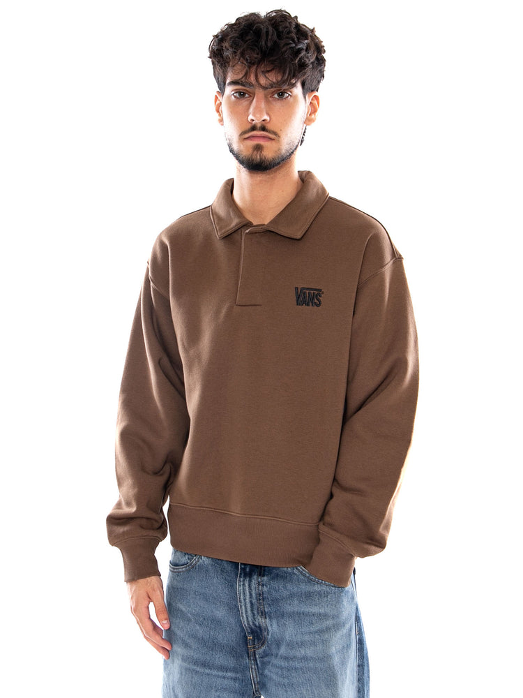 POLO FLEECE PULLOVER VINTAGE COCOA - Felpa Uomo Marrone VN000XHD FST1 VANS 