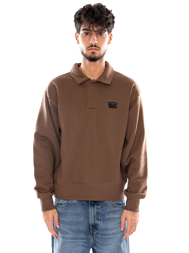 POLO FLEECE PULLOVER VINTAGE COCOA - Felpa Uomo Marrone VN000XHD FST1 VANS 