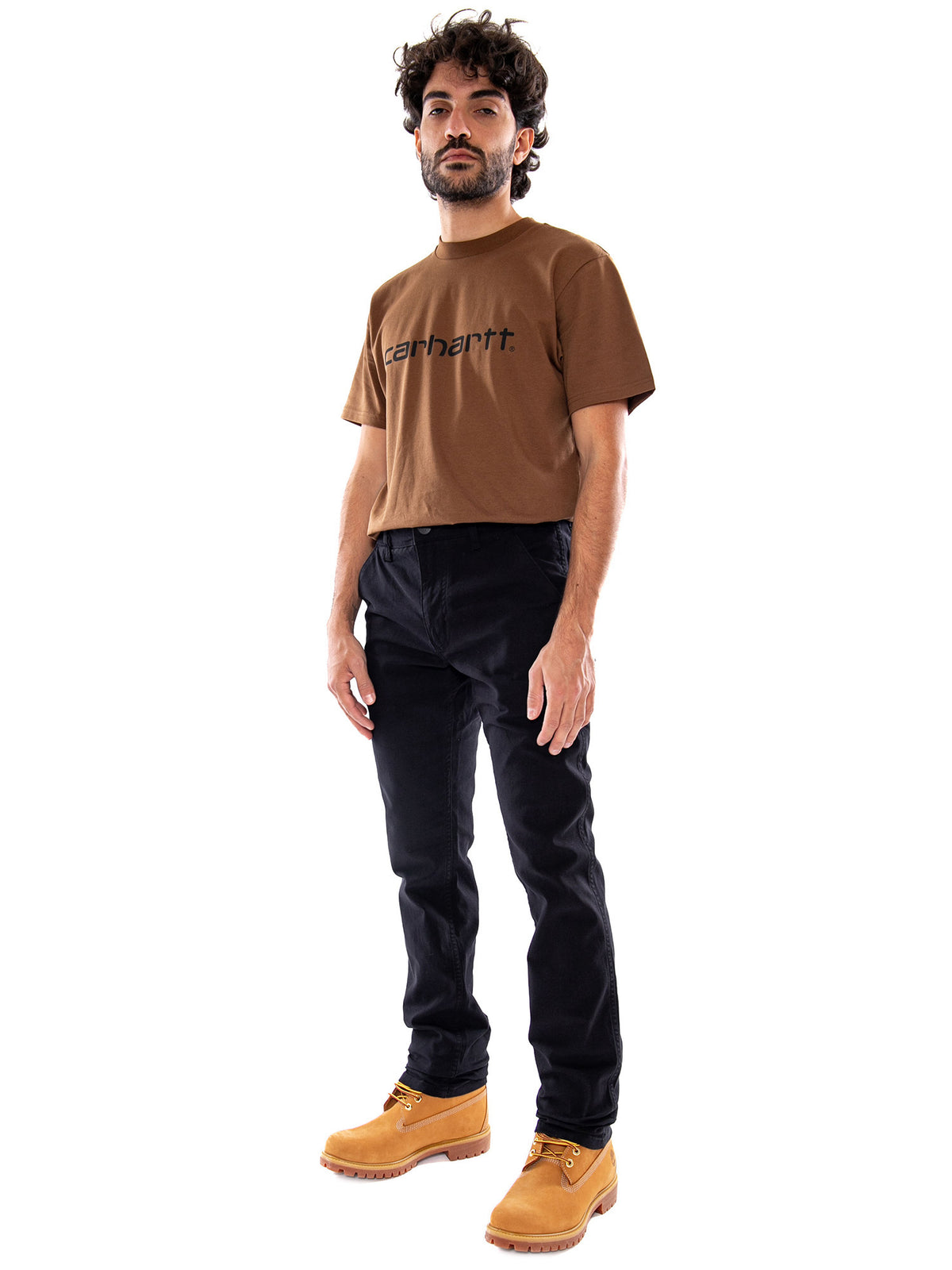 Wrangler Regular Chino Black - Pantaloni Chino Uomo Neri 112371029 BLK WRANGLER 