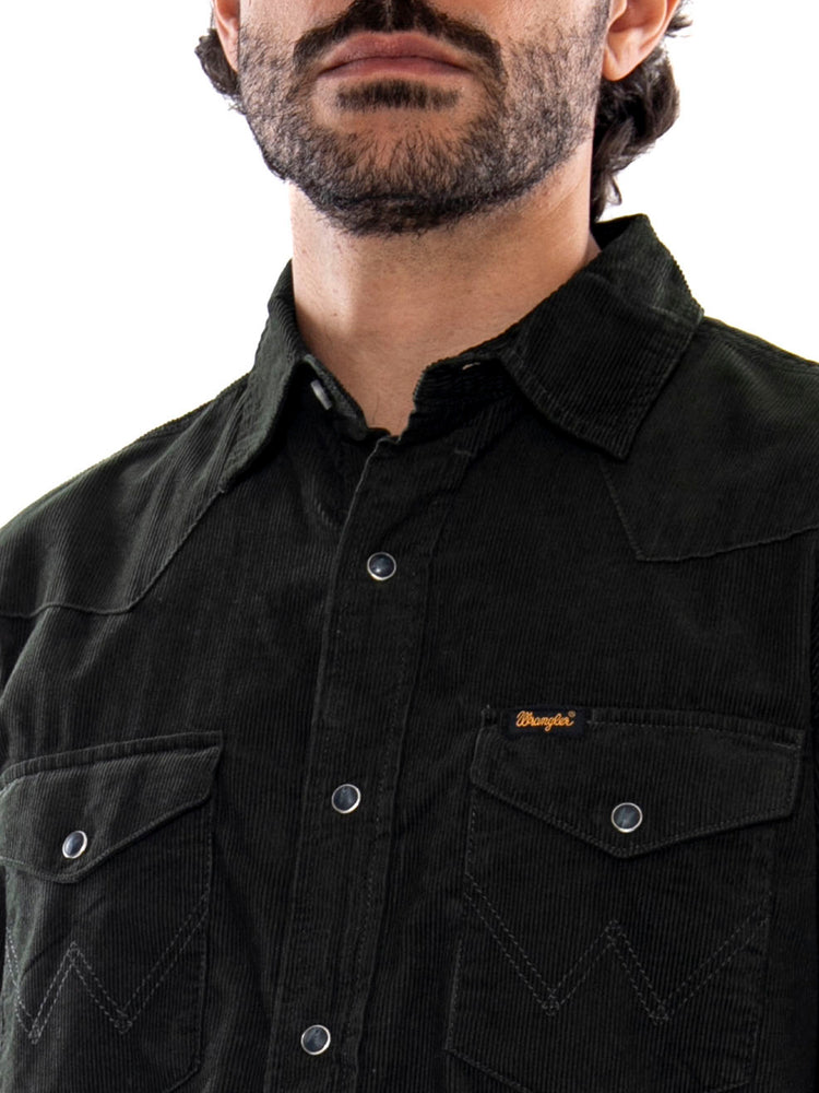 Wrangler Western Shirt Rosin Green - Camicia Western Uomo Verde 112386901 GRN WRANGLER 