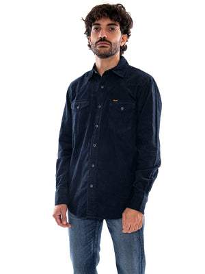 Wrangler Western Shirt Dark Sapphire Blue - Camicia Western Uomo Blu 112386903 BL WRANGLER 