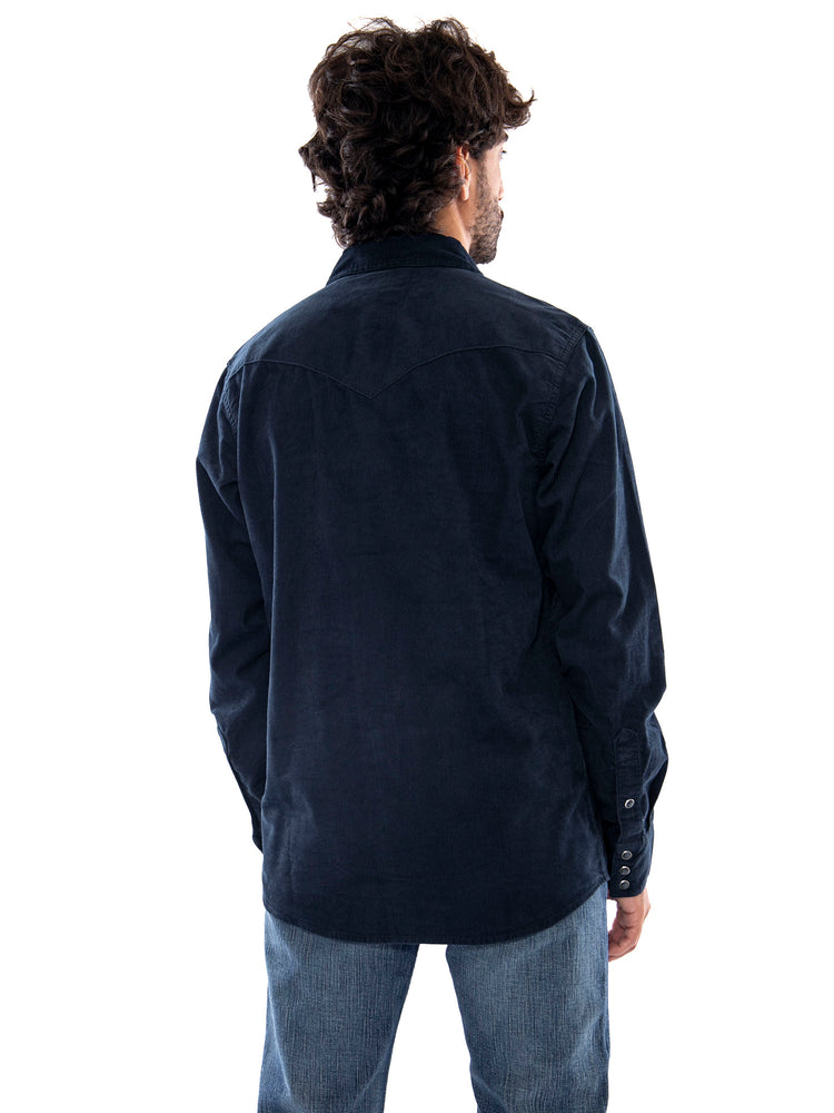 Wrangler Western Shirt Dark Sapphire Blue - Camicia Western Uomo Blu 112386903 BL WRANGLER 