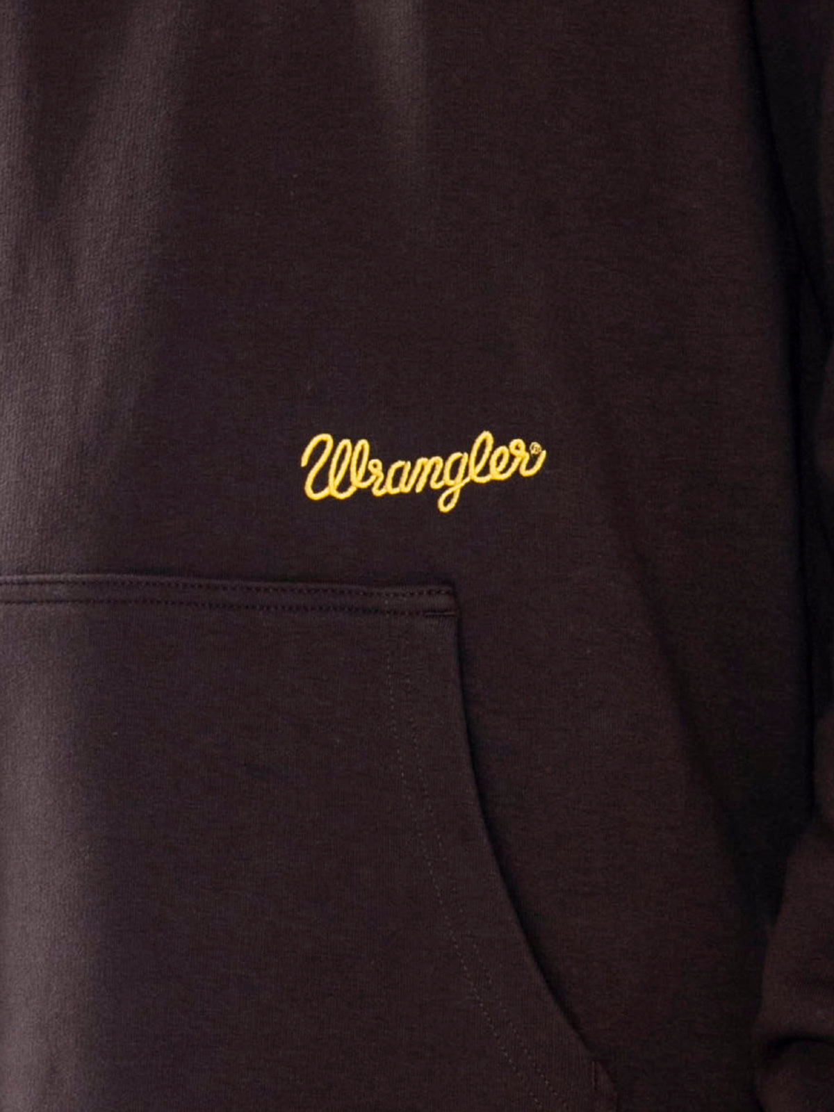 Wrangler Embroidery Hoodie Chocolate Torte Brown - Felpa Uomo con Cappuccio Marrone 112387050 BRN WRANGLER 