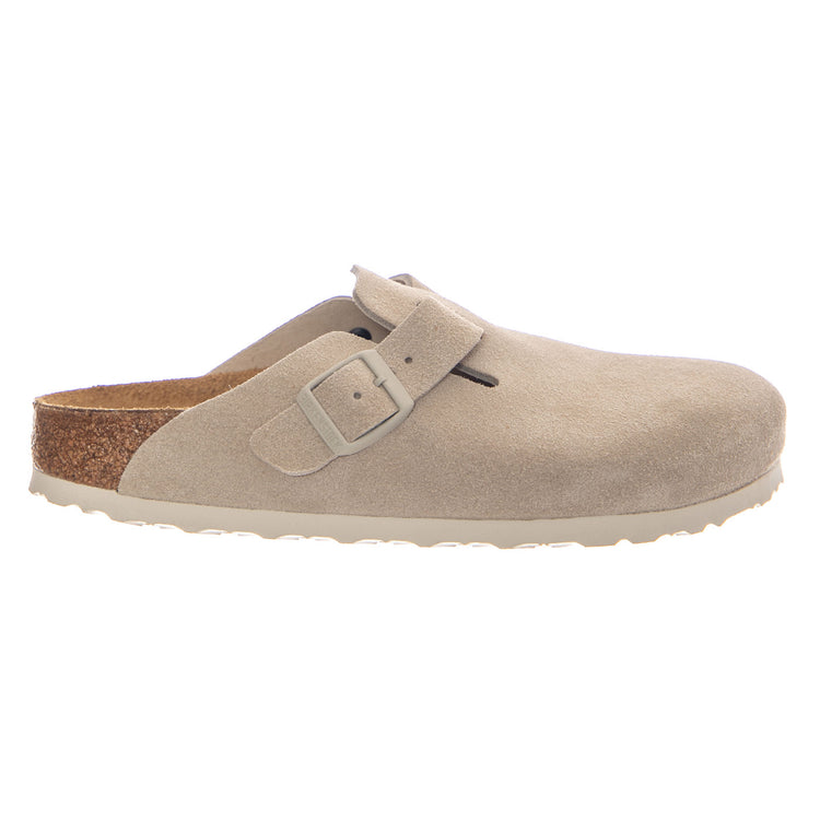 BOSTON SUEDE LEATHER NARROW FIT OYSTER - Sandali Unisex Grigi 1031662 OYT BIRKENSTOCK 