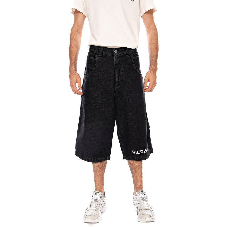BERMUDA 14INCH T.BLACK DENIM ONLY ST.W. BLACK - Bermuda Denim Jeans Uomo Neri R.BIANCO 14IN LF5042 BLUESKIN 