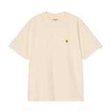 W' S/S CHASE T-SHIRT ORGANIC COTTON SINGLE JERSEY CINEREOUS / GOLD - T-shirt Col Rond Femme Beige  Femme CARHARTT