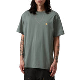 S/S CHASE T-SHIRT VELVET GREEN / GOLD - T-Shirt Col Rond Homme Vert CARHARTT WIP