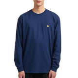 L/S CHASE T-SHIRT JUPITER / GOLD - T-Shirt Col Rond Manches Longues Homme Bleu Homme CARHARTT WIP