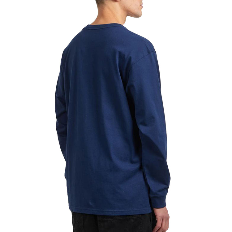 L/S CHASE T-SHIRT JUPITER / GOLD - Maglietta Girocollo Maniche Lunghe Uomo Blu I026392 3H6XX CARHARTT WIP 