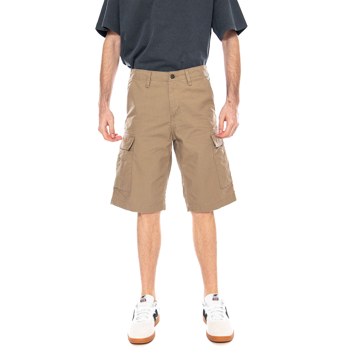 Regular Cargo Short Leather - Bermuda Uomo Marroni I028246 8Y02 CARHARTT WIP 