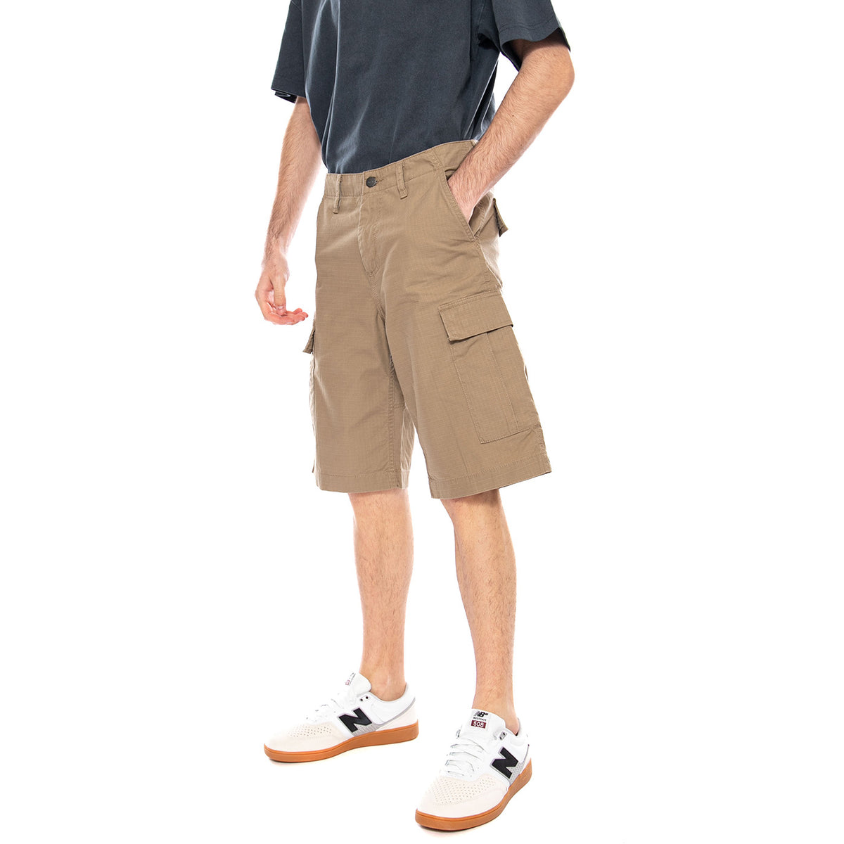 Regular Cargo Short Leather - Bermuda Uomo Marroni I028246 8Y02 CARHARTT WIP 