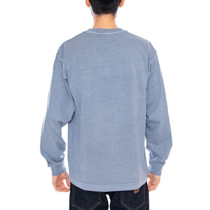 L/S Nelson T-Shirt Gentle Blue - Maglietta Girocollo Maniche Lunghe Uomo Blu I029948 3HXGD CARHARTT WIP 