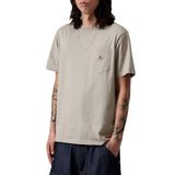 S/S POCKET T-SHIRT PUDDLE - T-Shirt Col Rond Homme Gris CARHARTT WIP