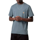 S/S POCKET T-SHIRT VELVET BLUE - T-shirt Col Rond Homme Bleu  Homme CARHARTT WIP