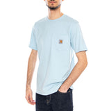 S/S Pocket T-Shirt Icaria - T-Shirt Col Rond Homme Bleu Ciel Homme CARHARTT WIP