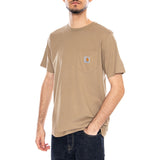 S/S Pocket T-Shirt Iroko - T-Shirt Ras du Cou Homme Marron Homme CARHARTT WIP