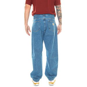 LANDON PANT Blue, Heavy stone wash - Pantaloni Denim Jeans Oversize Uomo Blu I030468 0160 CARHARTT WIP 