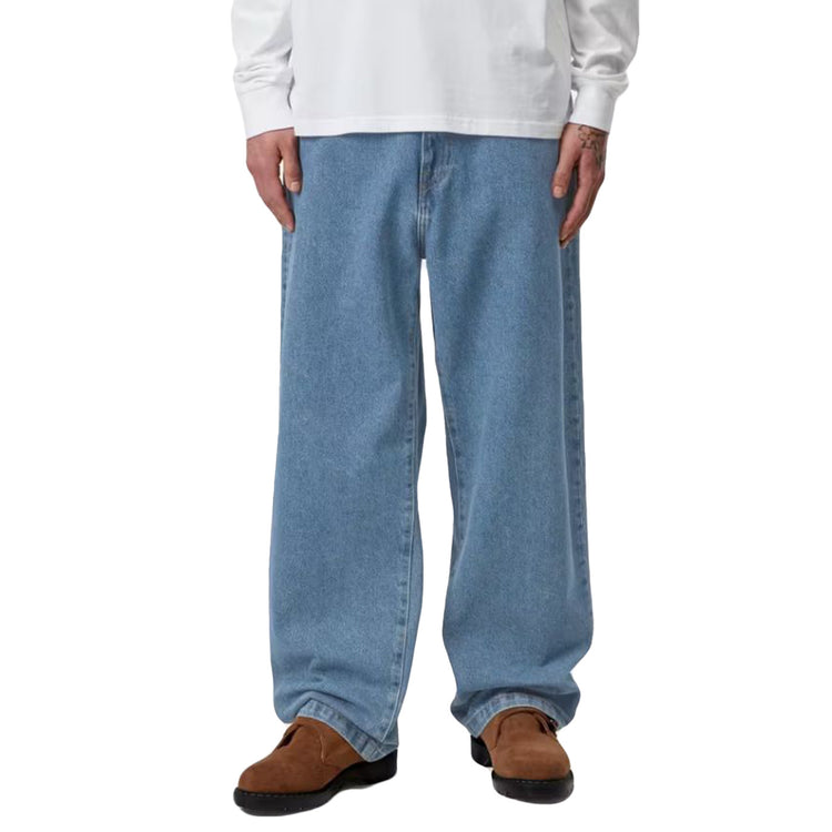 LANDON PANT Blue, Heavy stone wash - Pantaloni Denim Jeans Oversize Uomo Blu I030468 0160 CARHARTT WIP 