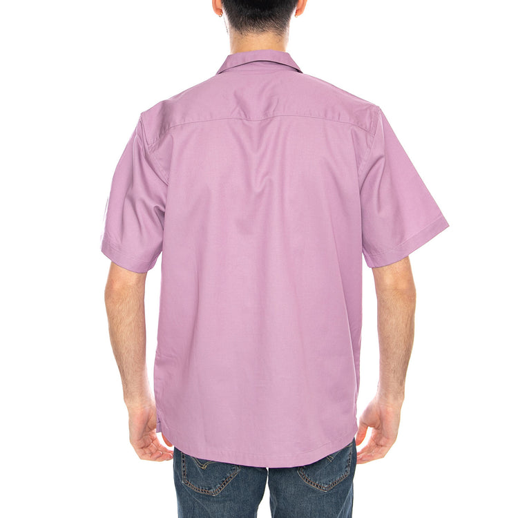 S/S Delray Shirt Gentle Purple / White - Camicia Maniche Corte Uomo Viola I031465 3N7XX CARHARTT WIP 