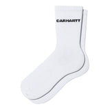 W' LINK SOCKS WHITE - Chaussettes Blanches Femme  ACCESSOIRES CARHARTT WIP