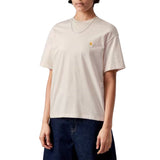 W' S/S CHASE T-SHIRT NATURAL / GOLD - T-shirt Femme Crewneck Beige Femme CARHARTT WIP