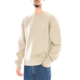 Script Embroidery Sweat Barchan / White - Sweat Crewneck Homme Beige Homme CARHARTT WIP