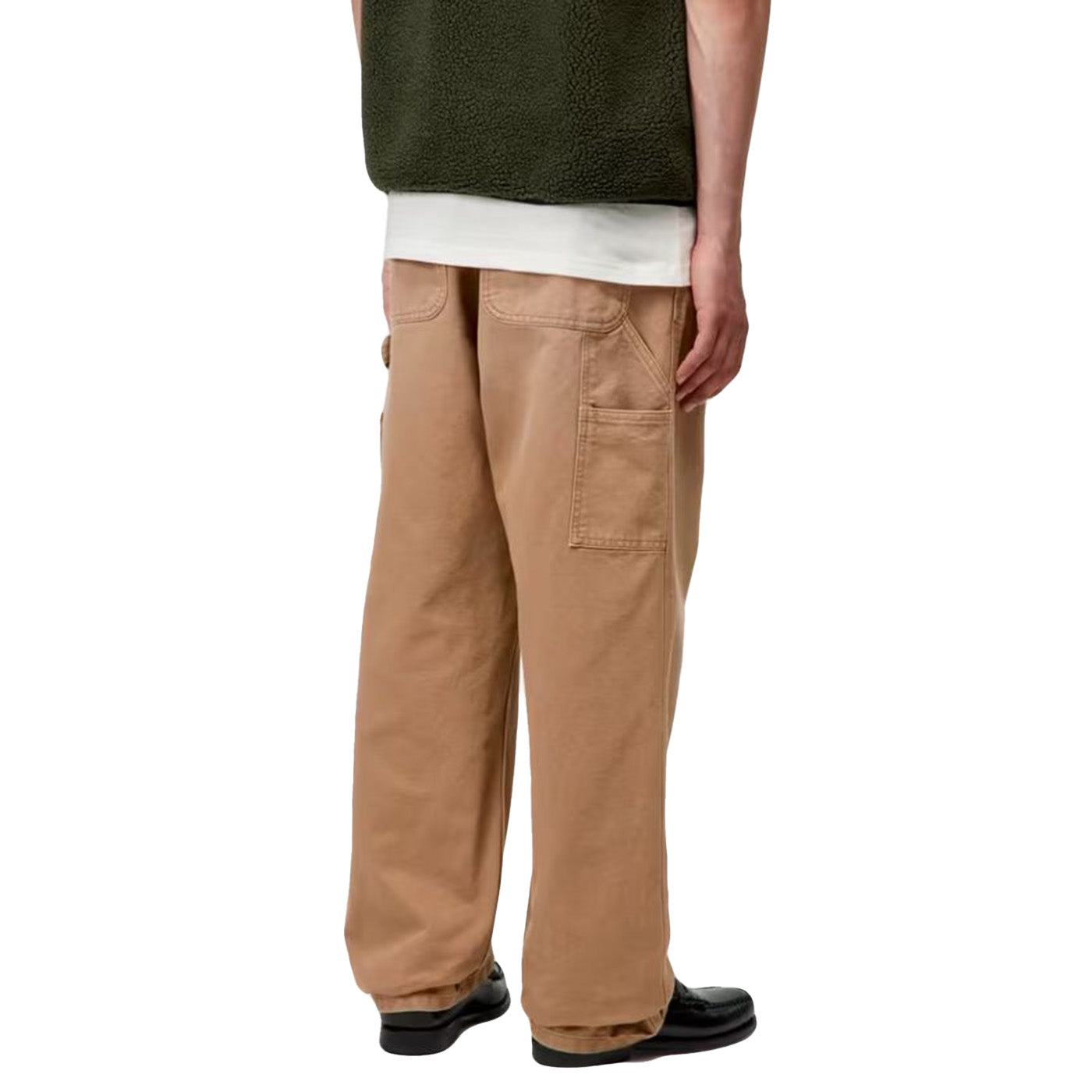 SINGLE KNEE PANT HAMILTON BROWN, STONE CANVAS - Pantaloni Larghi Uomo Beige I034798 HZ4O CARHARTT WIP 