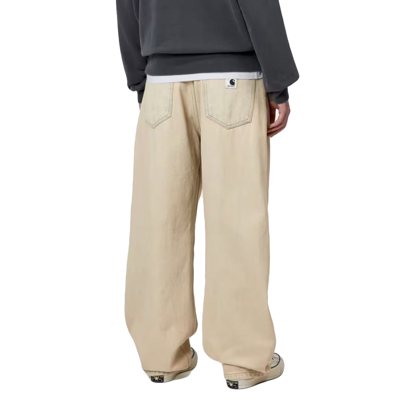W' BRANDON PANT BLUE, SAND BLEACHED - Pantaloni Larghi Donna Beige I035892 01SN CARHARTT WIP 
