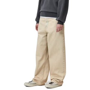 W' BRANDON PANT BLUE, SAND BLEACHED - Pantaloni Larghi Donna Beige I035892 01SN CARHARTT WIP 