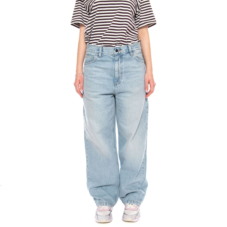 W' Brandon Pant Blue - Pantaloni Denim Jeans Donna Blu I035892 01WU CARHARTT WIP 