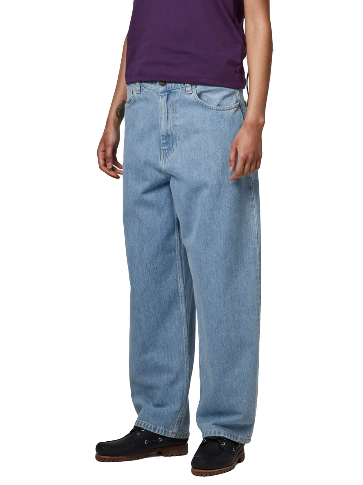 W' BRANDON PANT BLUE STONE BLEACHED - Pantaloni Denim Jeans Donna Blu I035892 112 CARHARTT WIP 