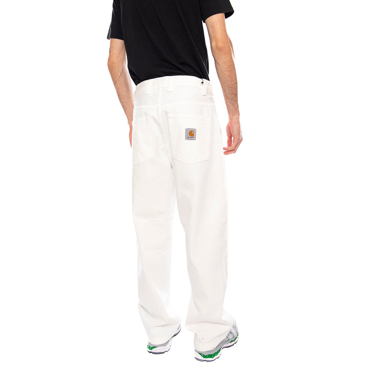Brandon Pant - Pantaloni Uomo Bianchi I035893 0202 CARHARTT WIP 
