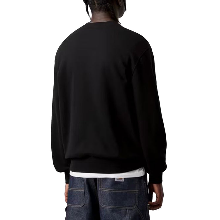 BLACK / WHITE - Felpa Girocollo Uomo Nera I036038 89XX CARHARTT WIP 