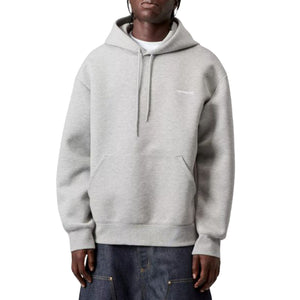 HOODED ALDA SWEAT GREY HEATHER / WHITE - Felpa con Cappuccio Uomo Grigia I036055 00DXX CARHARTT WIP 