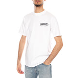 S/S University Script T-Shirt - T-Shirt Col Ras du Cou Homme Blanc CARHARTT WIP