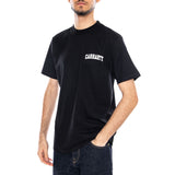 S/S University Script T-Shirt Black / White - T-Shirt Col Rond Homme Noir CARHARTT WIP