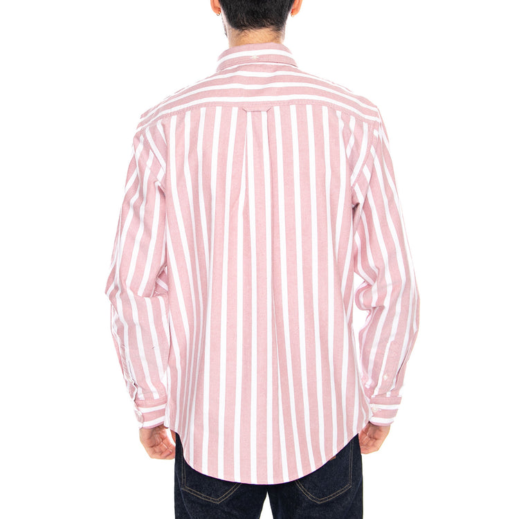 L/S Deven Shirt Deven Stripe, Oxide Red - Camicia Uomo Multicolore I036198 3JDXX CARHARTT WIP 