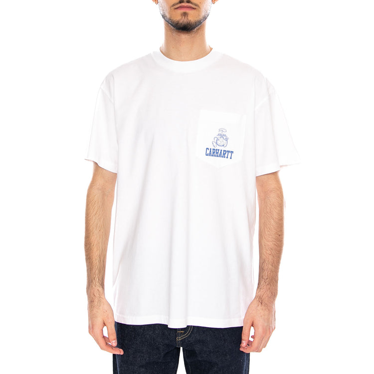 S/S Pond Corps Pocket T-Shirt White - Maglietta Girocollo Uomo Bianca I036199 0260 CARHARTT WIP 