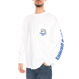 T-Shirt L/S Cold Drinks Blanc - T-Shirt Col Rond Manches Longues Homme Blanc Homme CARHARTT WIP