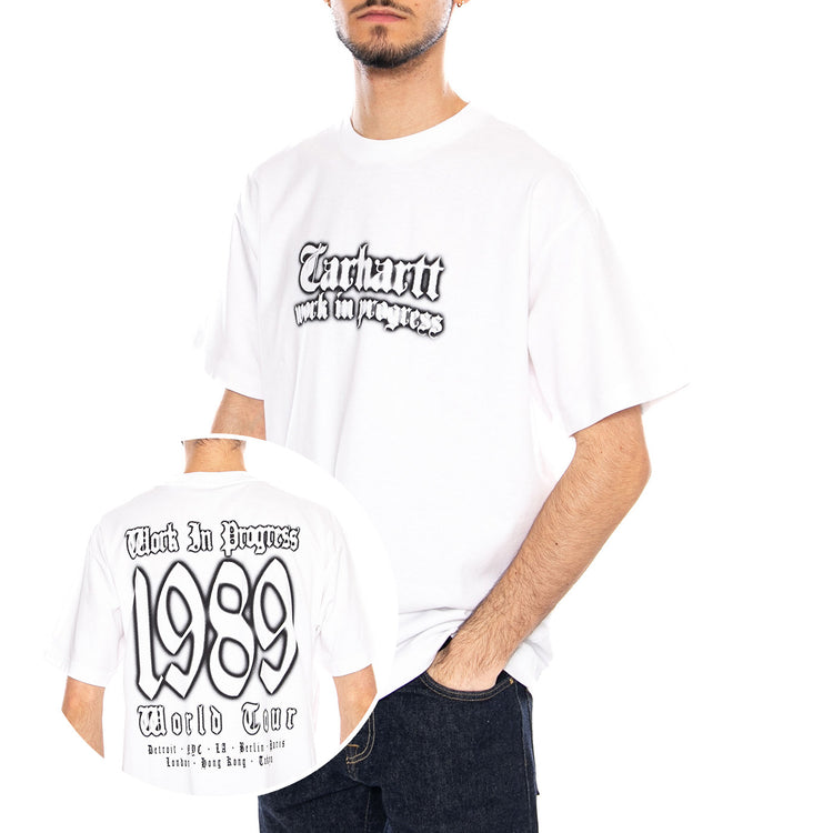 S/S World Tour T-Shirt White - Maglietta Girocollo Uomo Bianca I036236 02XX CARHARTT WIP 