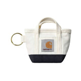 Mini Tote Bag Keychain Natural / Blue - Porte-clés Blanc  ACCESSOIRES CARHARTT WIP