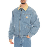 OG Detroit Jacket Blue/Dusty H Brown - Giacca Denim Jeans Uomo Blu Uomo CARHARTT WIP
